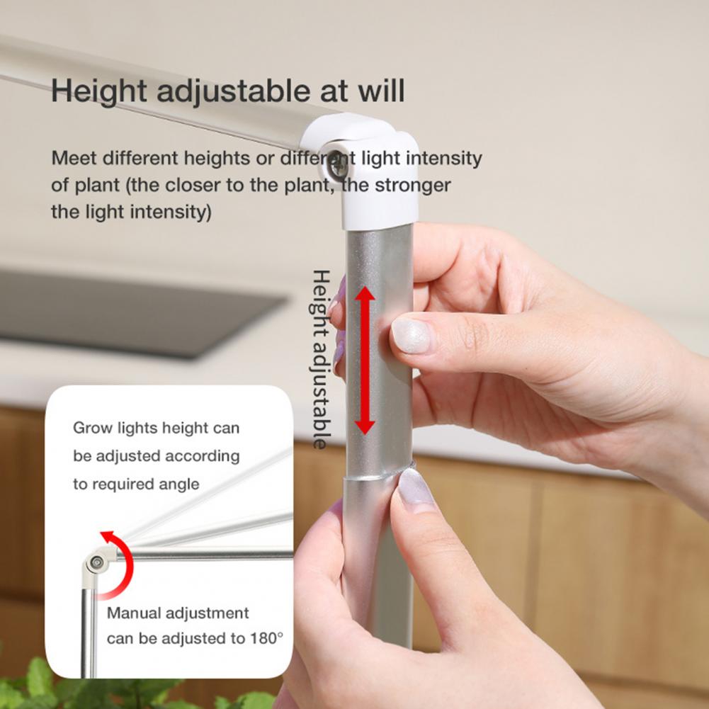 Plant Grow Lamp LED Succulents Vegetable Flower Grow Lights Desktop Planter Pot Non-glaring Height Adjustable Plant Grow Lamp
