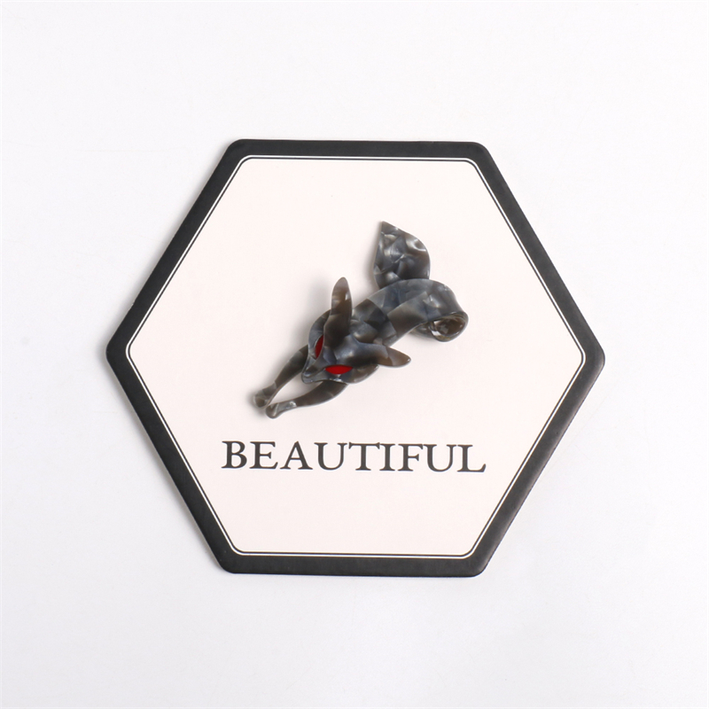 NYN 16 Colors Funny Acrylic Fox Brooches for Women Men Girls Kids Most Popular Animal Party Birthday Year Jewelry: NYNb035-4