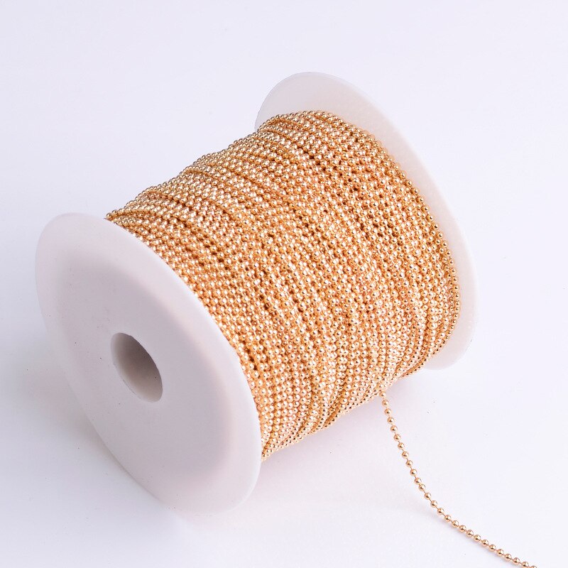 5Meters 10Meters KC Gold Necklace Chain Roll Metal Iron Necklace Chain for Jewelry Making Components Handmade DIY: B1155 KC 2.0mm / 10meters