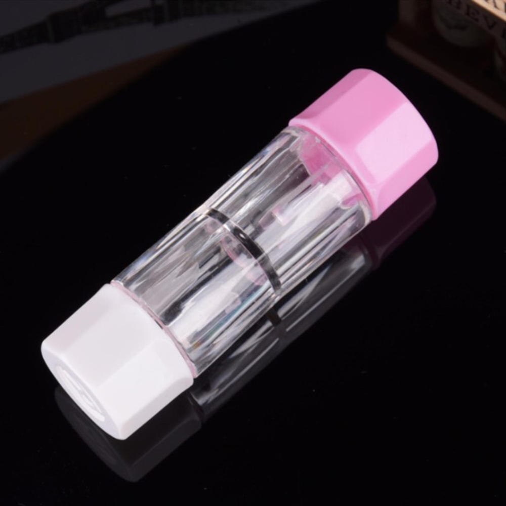 Mini diamant formet rgp hård kontakt linse beholder holder flaske tube briller etui beskytter boks rejse briller holder øje værktøj