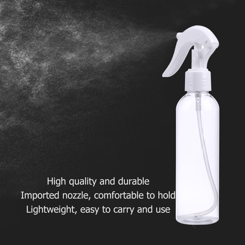 Botella pulverizadora de plástico transparente para salón de peluquería, rociador de agua, herramientas de peluquería, 200ml