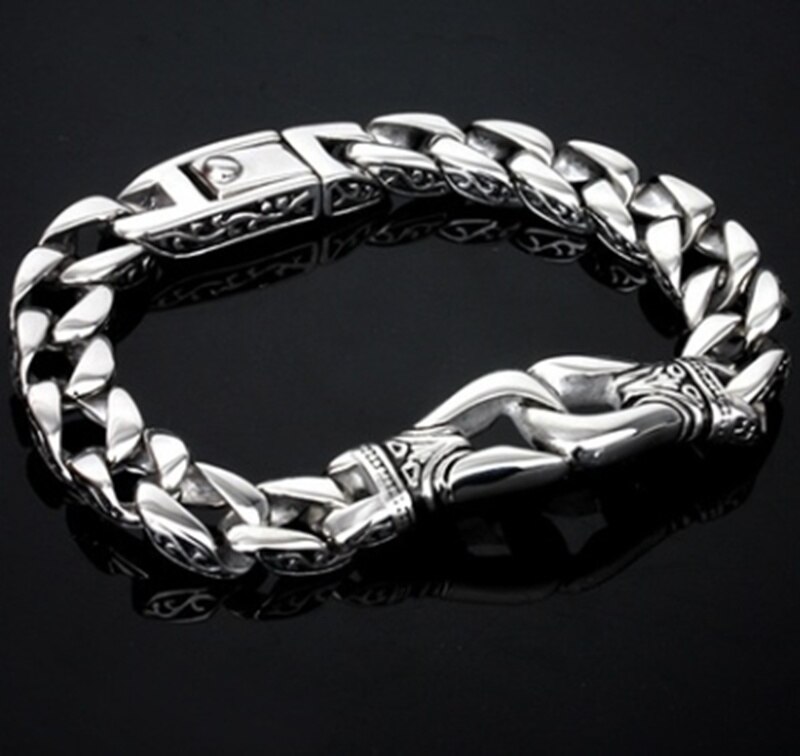 Männer Edelstahl Punk Rock Armband Totem Retro Armband