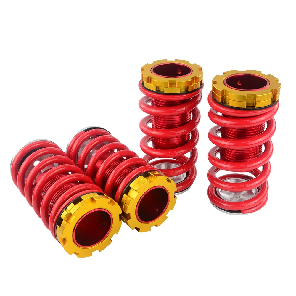 Hypertune - Forged Aluminum Coilover Kits for Honda Civic 88-00 Red available Coilover Suspension / Coilover Springs HT-TH11: Default Title