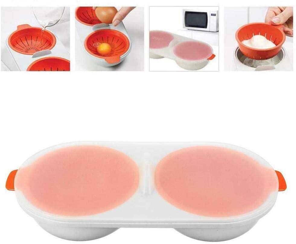 Microwave Egg Poacher Poached Egg Maker Egg Cooker Poached Egg Steamer Home Kitchen Gadget Healthy Breakfast Cooking Utensil