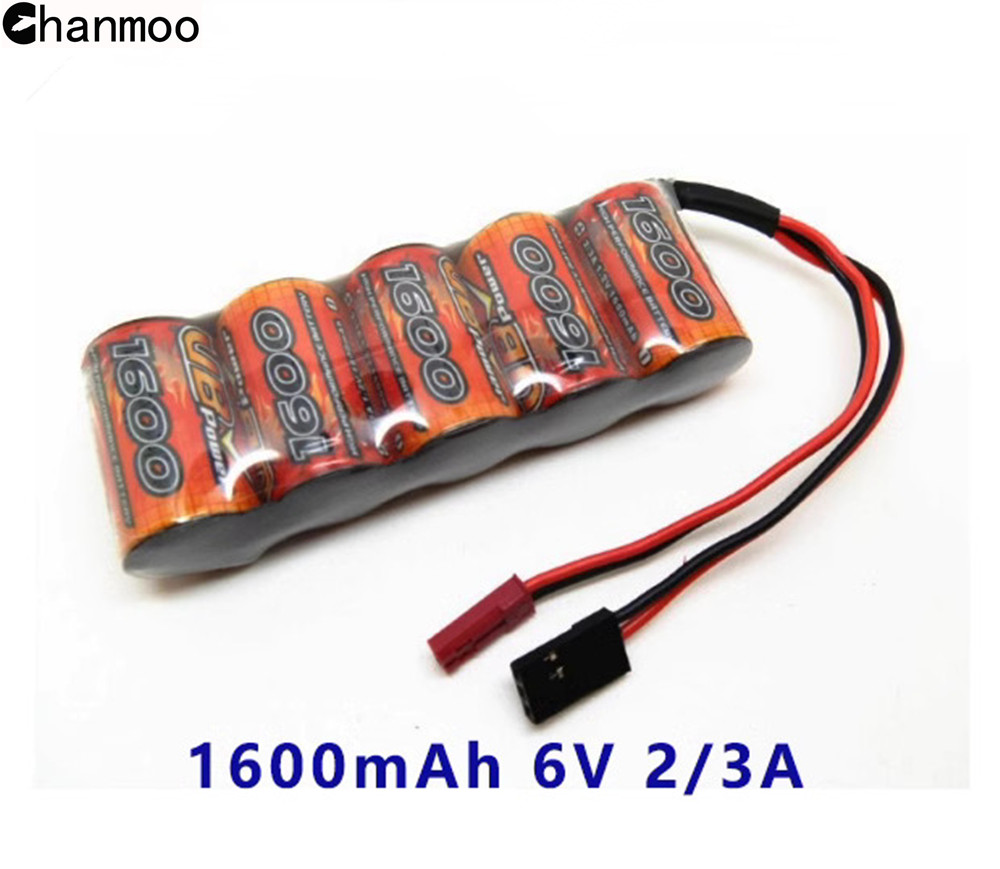 VB Power 1600mAh 6V 2/3A 6V 5000mAh NI-MH Rechargeable Battery Gasoline Receiver Battery Pack for 1/8 1/5 RC Car HPI BAJA Parts
