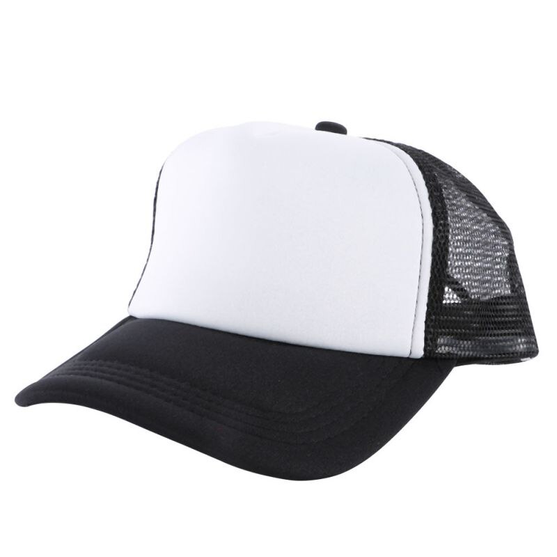 Adjustable Unisex Attractive Mens Womens Solid Baseball Sports Cap Trucker Mesh Blank Summer Visor Hats: BW