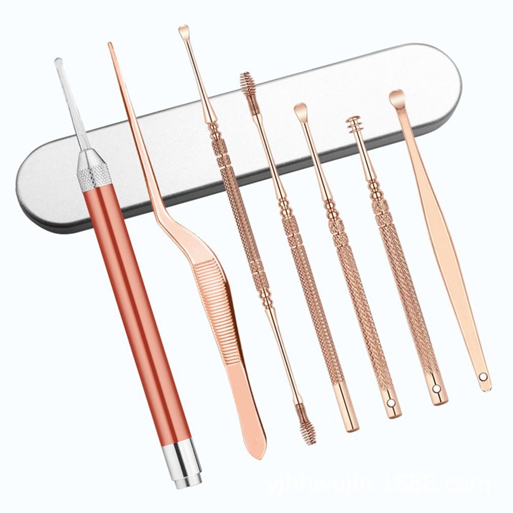 Juego de cucharas para los oídos para niños, pinzas de luz prácticas para bebés, cuchara para oídos visible, juego de cucharas para los oídos ligeras para niños