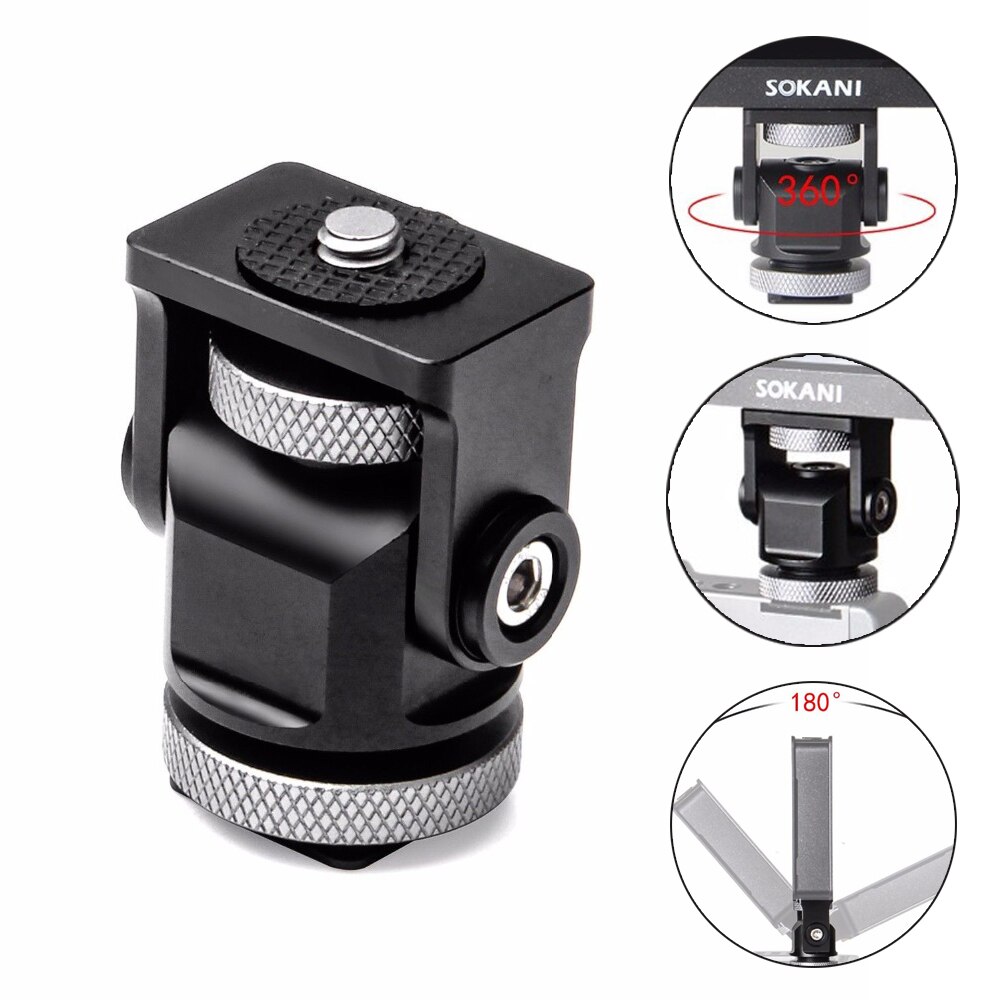 Triple Shoe Mount Adapter Flash Microphone Bracket Holder for Smooth 4 DJI Osmo Pocket Video Camera Gimbal Flash Accessories