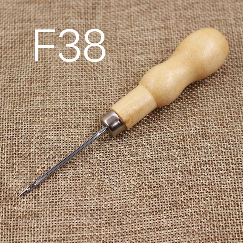 1Pcs Leather sewing tool Awl DIY Leather Tent Sewing Awl Pin Punch Hole Repair Tool Hand Stitcher Needlework: F38