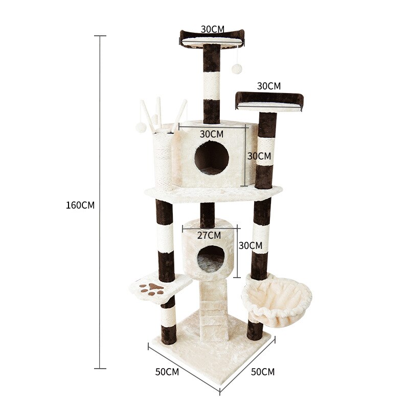 Cat Tree Multilevel Cat Towers with Luxury Condos Cat Tree Tower Kitten Condo Scratching Post