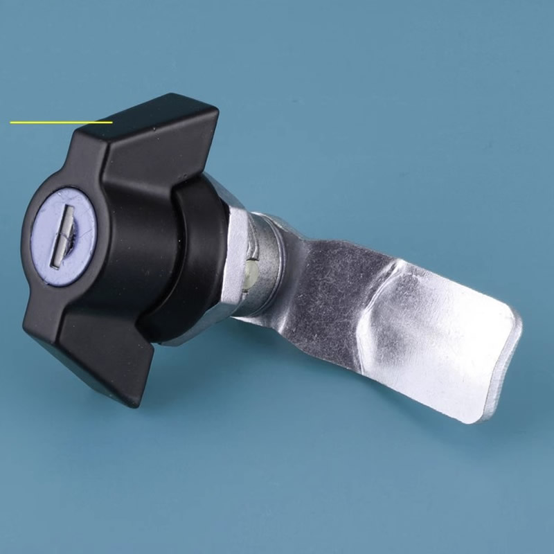 Black Double - wing cabinet lock MS408 cylinder lock , Cam cabinet locks, for Distribution box,Industrial cabinet lock