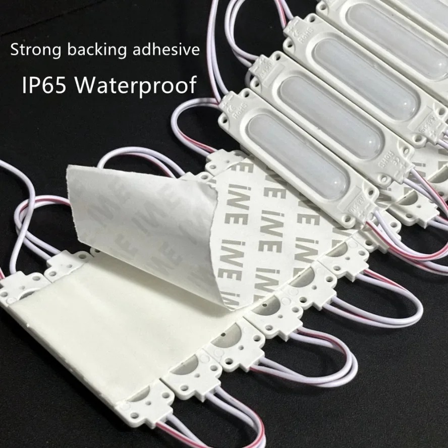 12V Multicolour RGB Highlight with Lens Led Module Waterproof IP65 Foldable COB Light Strip Backlight Shop Banner Car Decoration