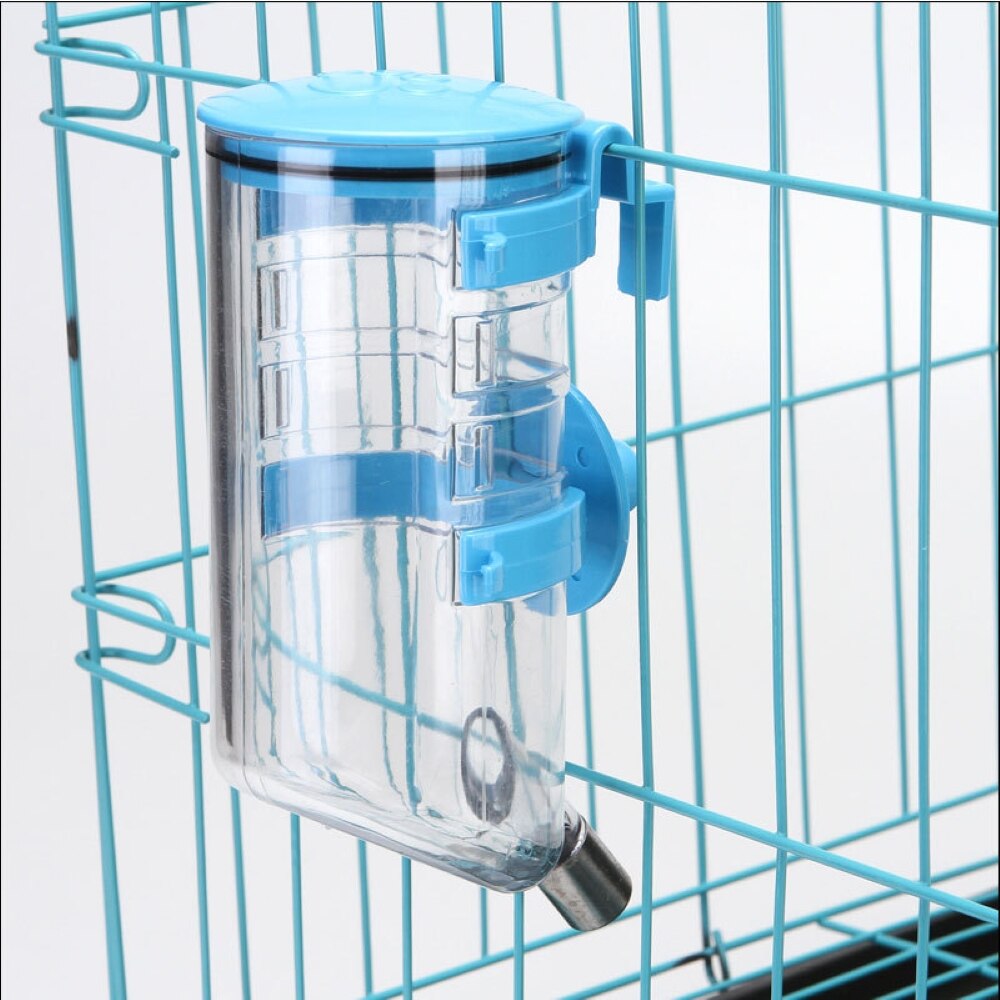 Pet Water Bottle Automatic Leak-Proof Clean Sanitation Hanging Water Dispenser Puppy Cat Guinea Pig Squirrel Drinking Feeder: Blue / 550ML
