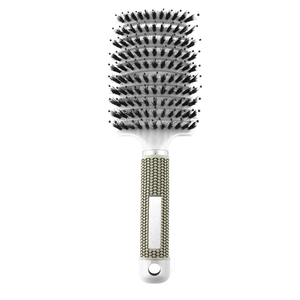 Vrouwen Haar Hoofdhuid Massage Kam Varkenshaar En Nylon Haarborstel Natte Krullend Ontwarren Haar Borstel Voor Salon Kappers Styling Tools: 3