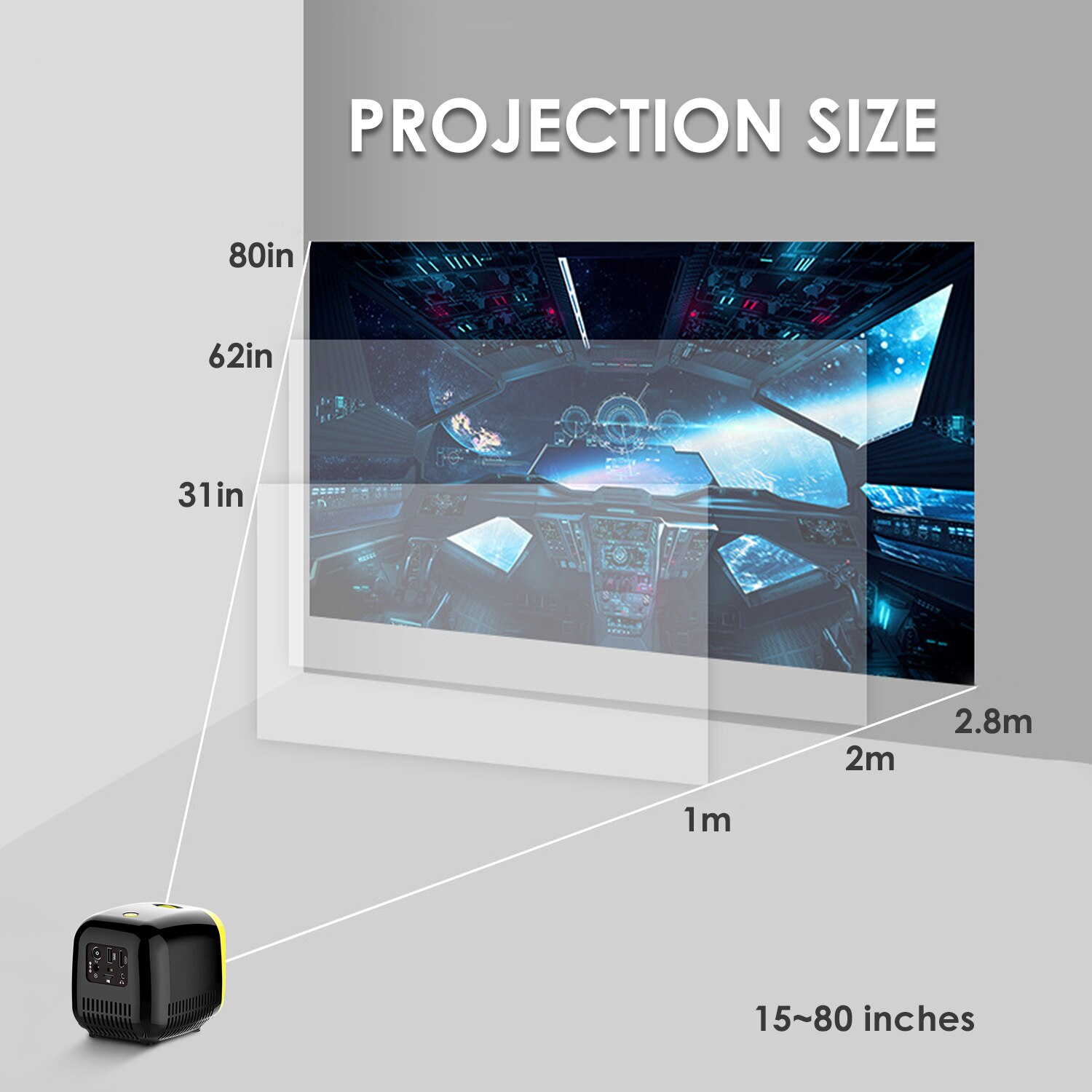 L1 Super MINI Projector Remote Controlled Full HD Movie Playback Projector for 1080P Home Theater HDMI USB Media Game Projector