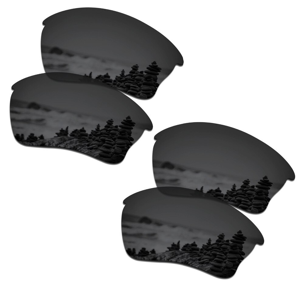 Smartvlt 2 par polariserede solbriller erstatningslinser til oakley half jacket xlj stealth sort og stealth sort