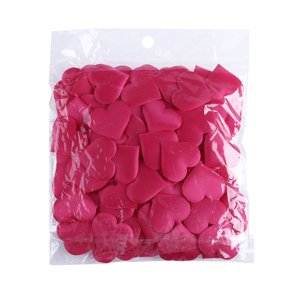 100 Stuks Padded Stof Confetti Gooien Bloemblaadjes Romantische Spons Liefde Hart Tafel Bruid Bruiloft Valentijnsdag Party Decoration: Deep Blue