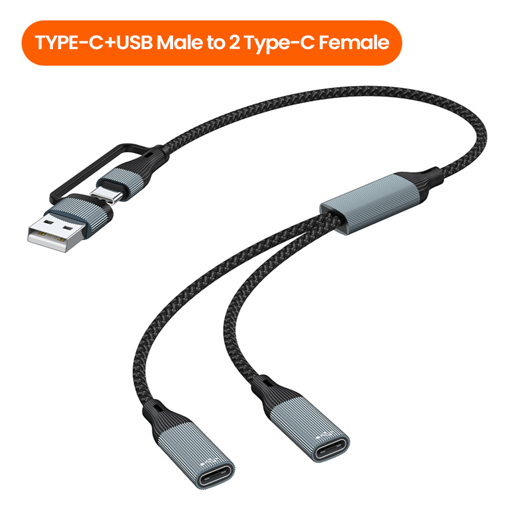 USB Type C HUB Meerdere splitteradapter OTG-gegevensoverdracht 3/2 poort USB Power Oplaadhub Kabelconnectoradapter: Rose Gold