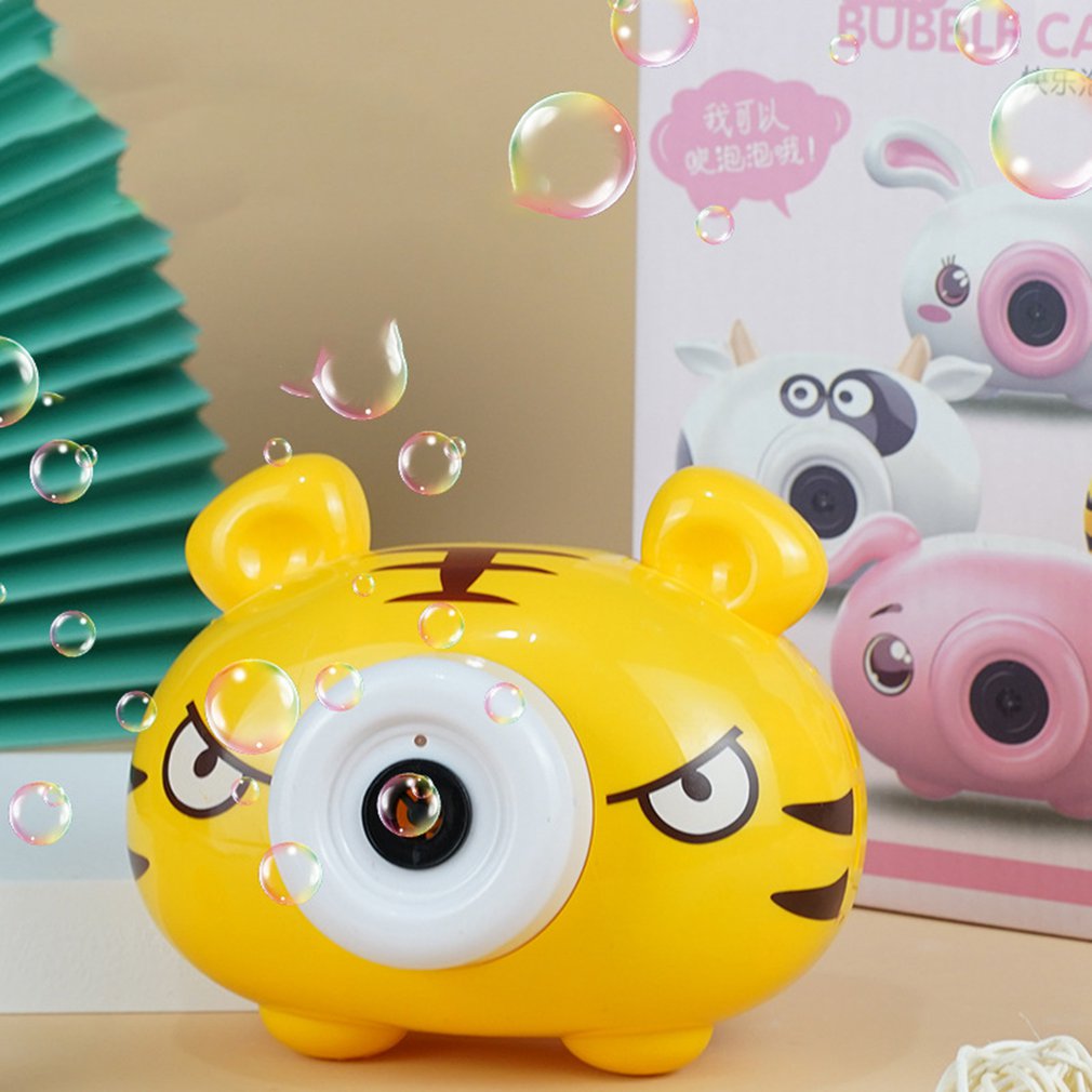 Trwała i praktyczna tygrysia elektryczna maszyna robić baniek mydlanych oświetlenie kamery muzyka dziecięca zabawka elektryczna maszyna robić baniek mydlanych