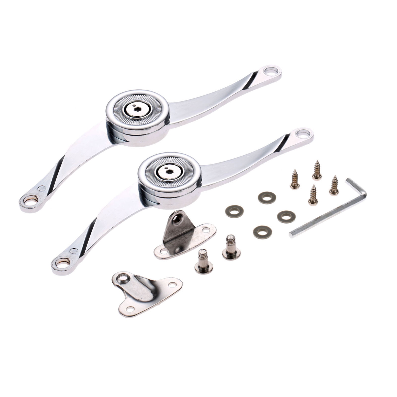 DRELD 2pcs Soft Close Lift Up Stay Hinge Concealed Door Kitchen Cabinet Cupboard Zinc Alloy Pull Rod Hardware Accessory