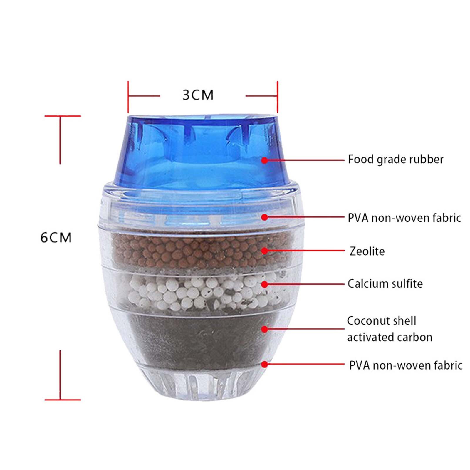 Kraan Filter, Mini Keuken Water Filter, waterzuiveraar Gezonde Kraan Waterzuivering Vijf-Layer Purifier Filter Head