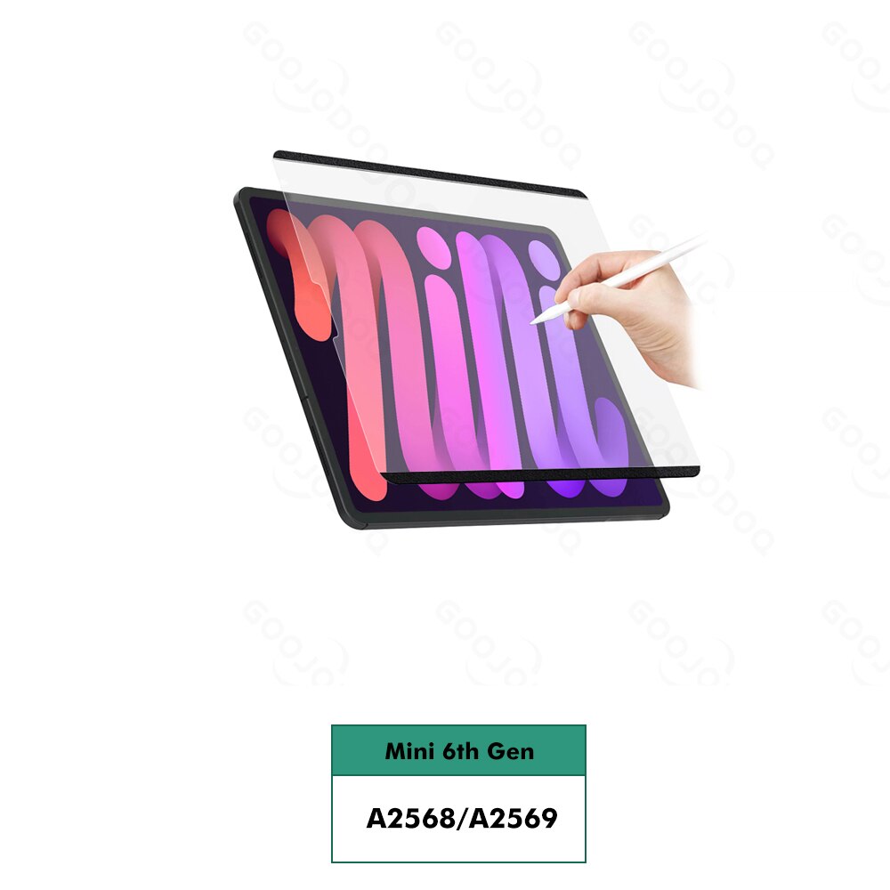 Magnetic Like Paper Screen Protector for iPad Pro 11 12 9 Feel-Paper Screen Protector for iPad Air 4 5 iPad 8 9 Generation: Mini 6