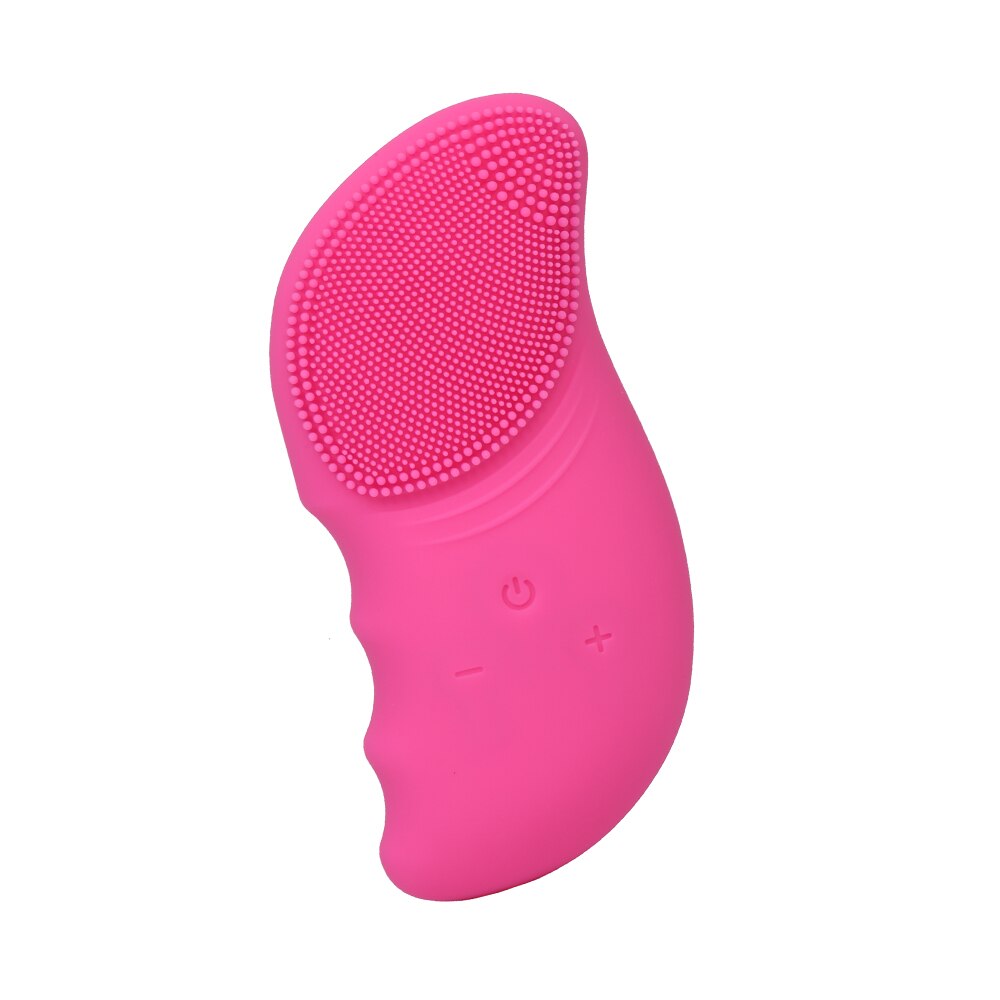 Elektrische Gezicht Reinigen Borstel Sonic Facial Brush Deep Wassen Mee-eters En Poriën Gezicht Cleanser: rose red 02