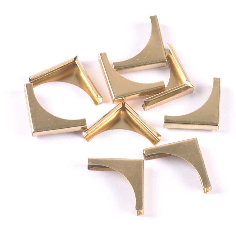 Esquinas de Metal plateadas/doradas/bronce para libros, álbumes de recortes, menús, protectores de esquina, manualidades, 20x20x4mm, 30 Uds.: 1