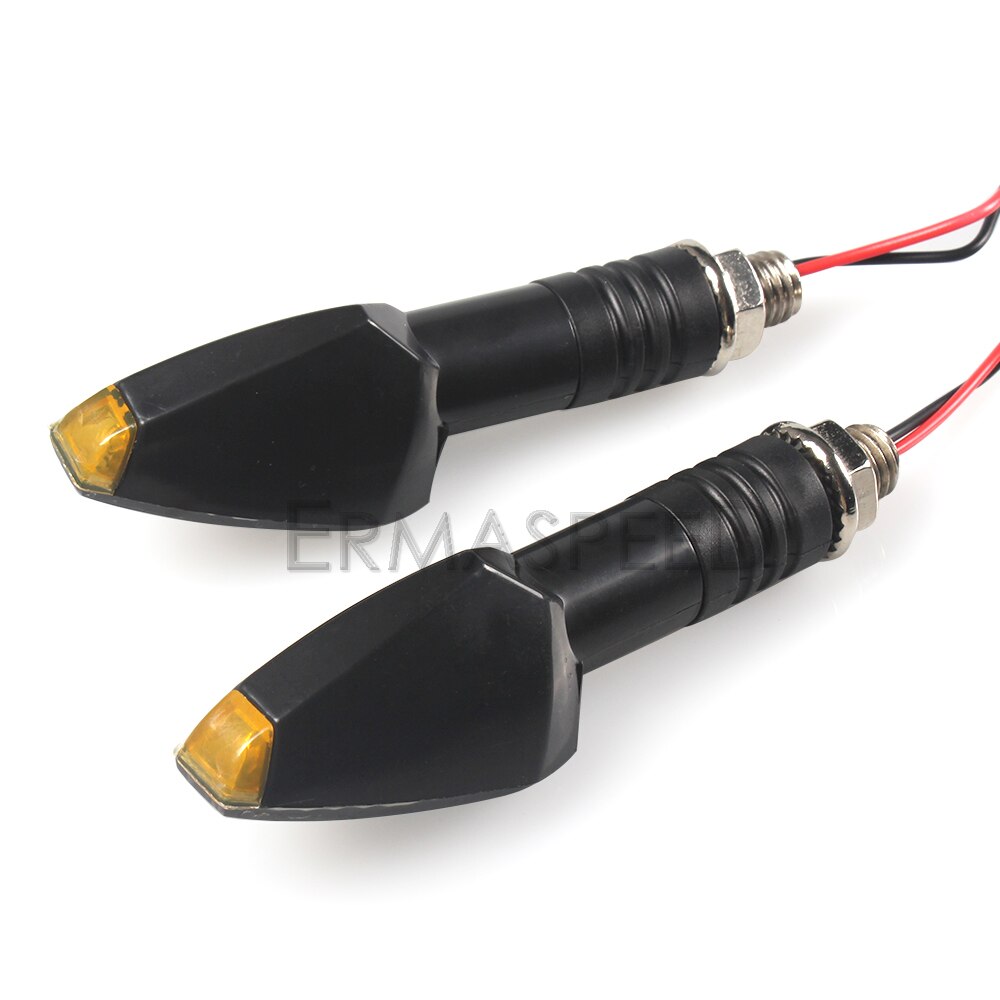 4 pieces/(1 set) Flasher Motorcycle LED Turn Signals Indicator Amber Triangle DRL Blinker Motorbike Rear Lights Signal Lamp