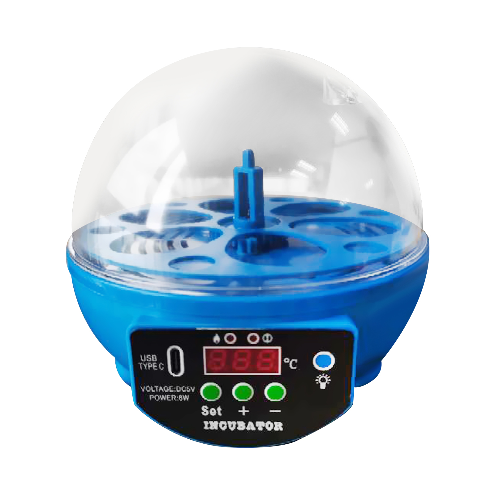 Mini incubadora Digital de 6 huevos para aves de corral, Control de temperatura, Candler de huevos para aves, Ganso, pollo, pato, codorniz, suministros: YELLOW