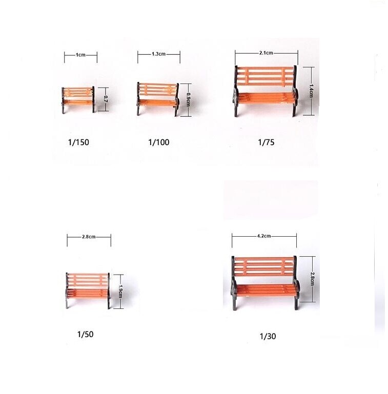 HO N O Skala ABS Kunststoff Modell Stuhl Park Sitz Für Garten/Bahn/Eisenbahn/Zug Layout/spielzeug DIY