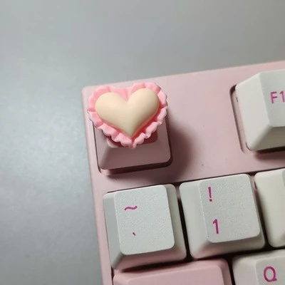 Capuchons de touches de clavier faits à la main, dessin animé, joli pour fille, rose, OEM ESC, pour jeu, clavier mécanique, personnalité artisanale: GRIS FONCÉ