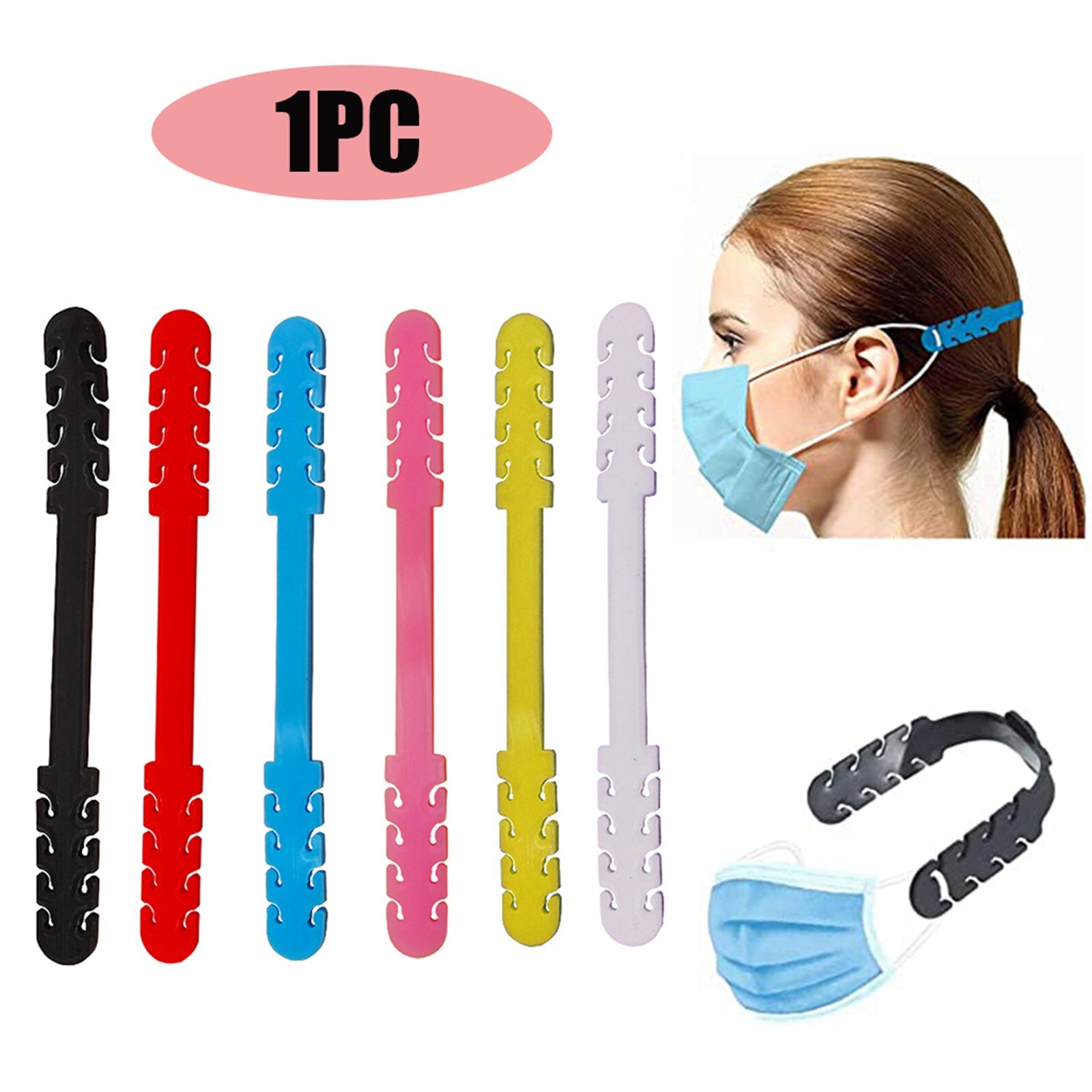 1pc Soft Mask Strap Extend Belt Adjustment Masks Buckle Holder Ear Protector Hook For Child Adult Anti-Earache Non-slip Extender