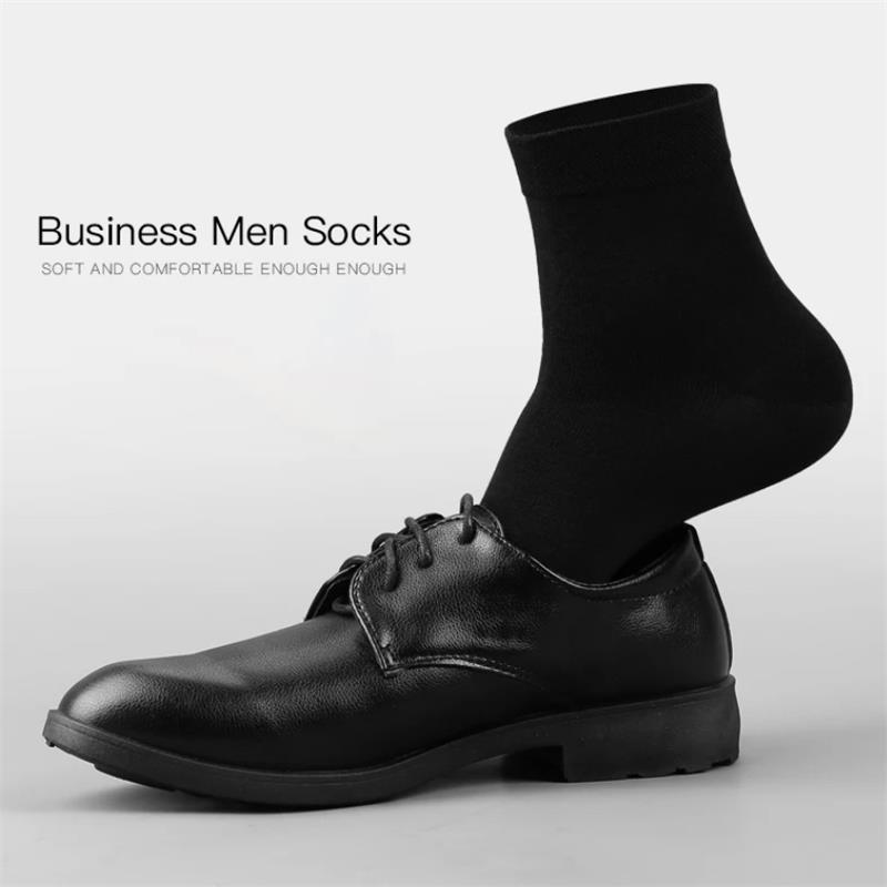 10 paar/männer Socken Polyester Baumwolle Mittelrohr Socken Sommer Dünne Einfarbig Atmungsaktive Geschäft herren Socken männer