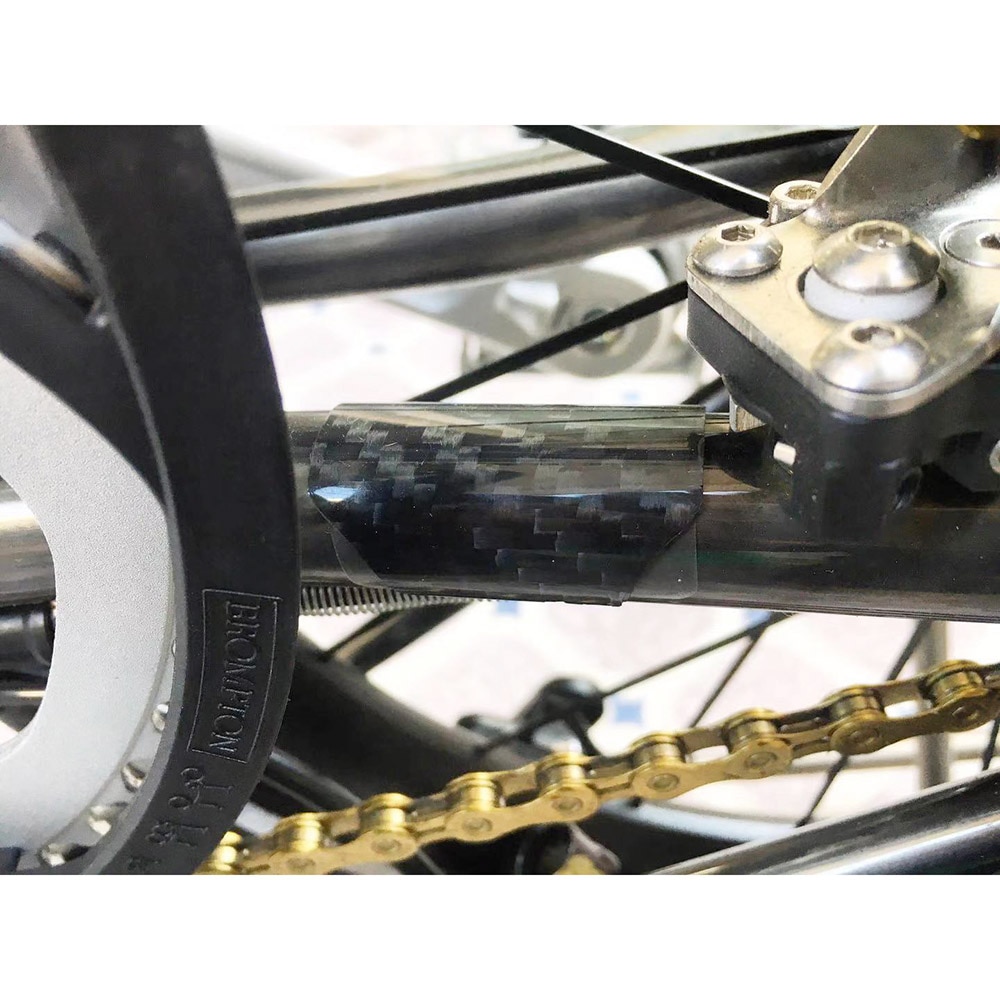 Trigo kulfiber kæde ophold beskyttelses trekant ramme beskyttelses klistermærke til brompton foldecykel kædestag cykeltilbehør