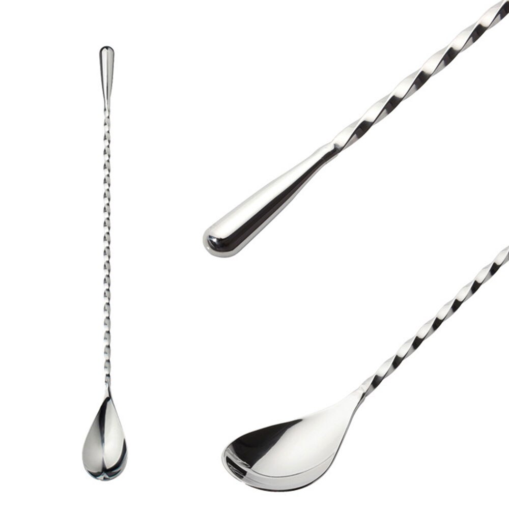 304 Stainless Steel Mixed Cocktail Spoon Stirring Spoon Bar Tool Bartender Tool Kitchen Tool Stocked Eco-Friendly