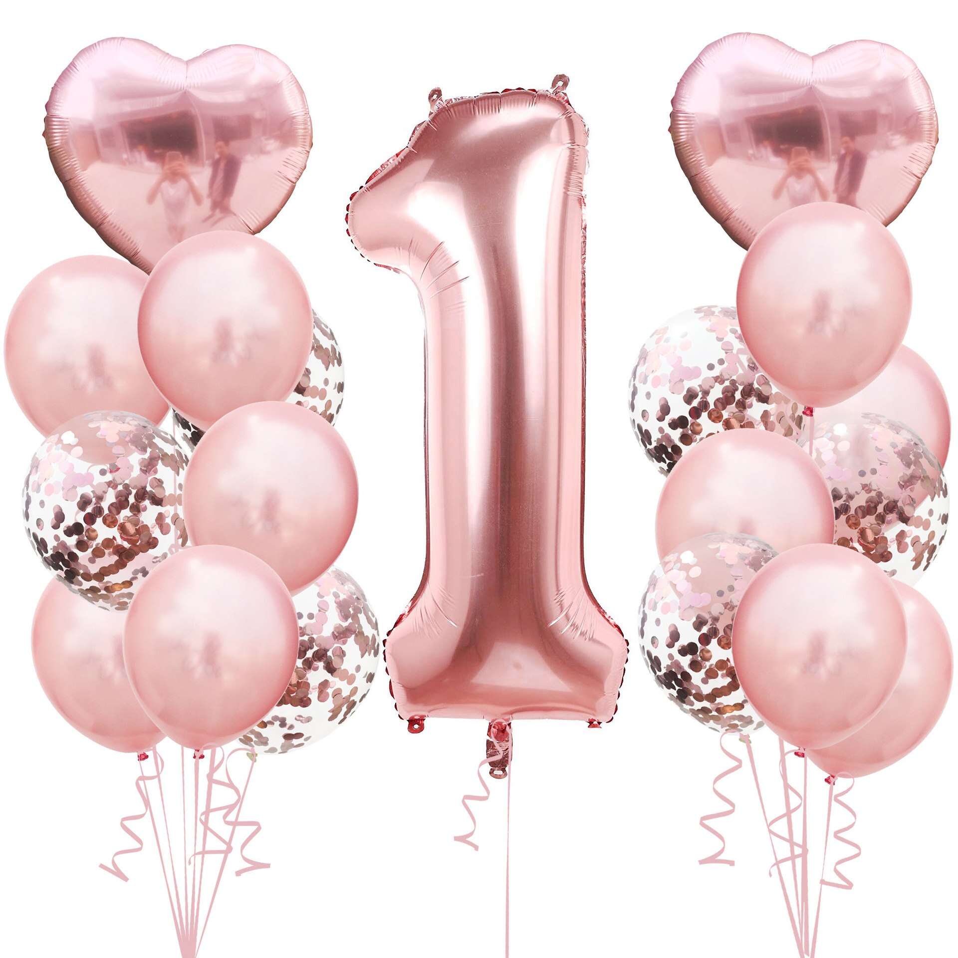 19pcs/set Birthday party air helium digital balloon number happy birthday party ornament kid balloon birthday balloons