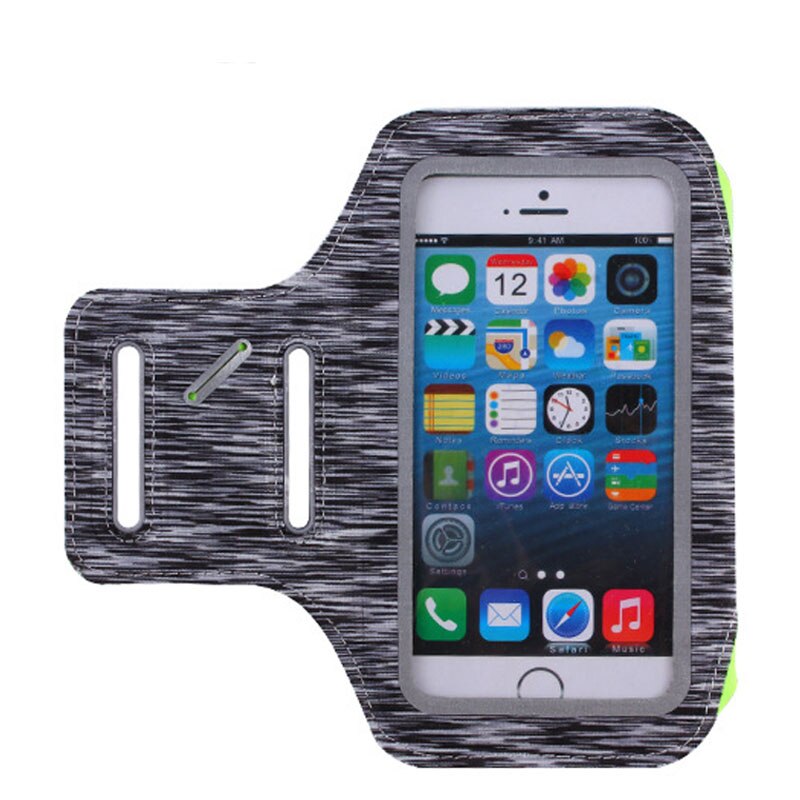 5.7'' Running Sports Phone Case On Hand Phone Holder Brassard Arm band For Samsung S10 S10e iPhone X XR 7 8 Plus Armbands Bags: Black