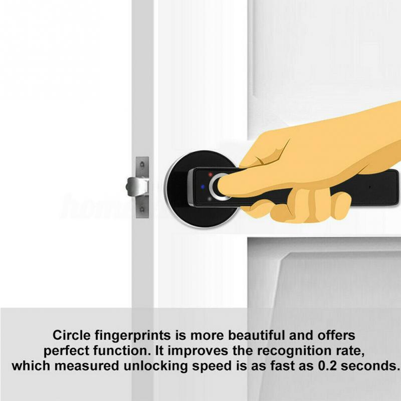 Biometric Fingerprint Lock Security Intelligent Smart Fingerprint Lock Electronic Door Lock USB Charging Wireless Home