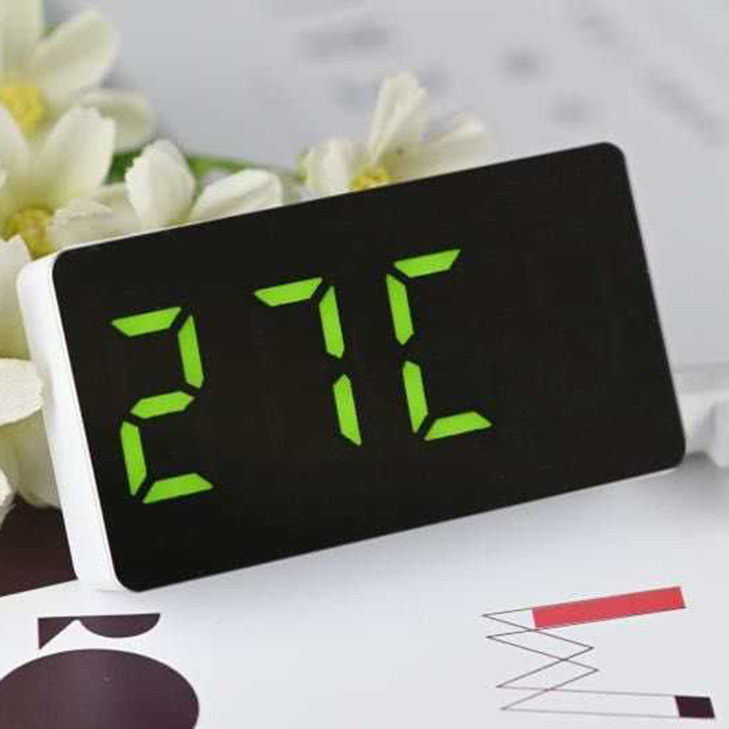 Affichage réveil moderne en plastique | Table multifonction Portable, bureau, décoration de la maison: Green
