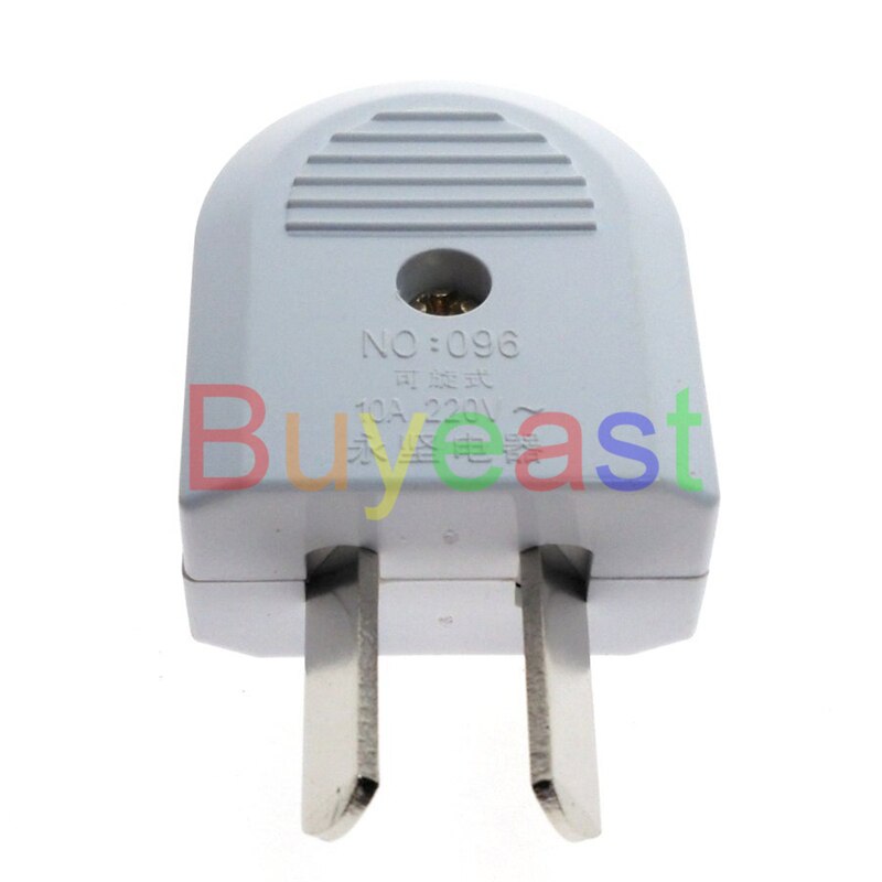 5 x Australian, Zealand, China 2 Flat Pin DIY Rewireable Power Plug AC100~220V 10A White Color