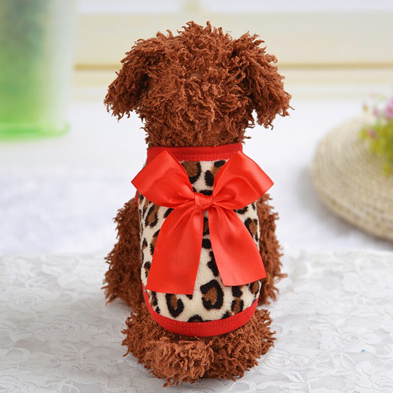 Xxxs/Xxs/Xs/S Winter Warm Pet Kleding Voor Kleine Honden Zacht Koraal Vest Puppy Jas Luipaard chihuahua Kostuum Hond Accessoires