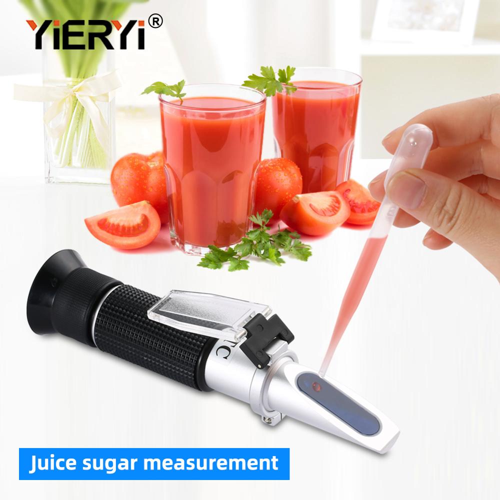 yieryi Brix 0-32 Refractometer Hand Held Refractometer ATC Optical Test Meter With black bag