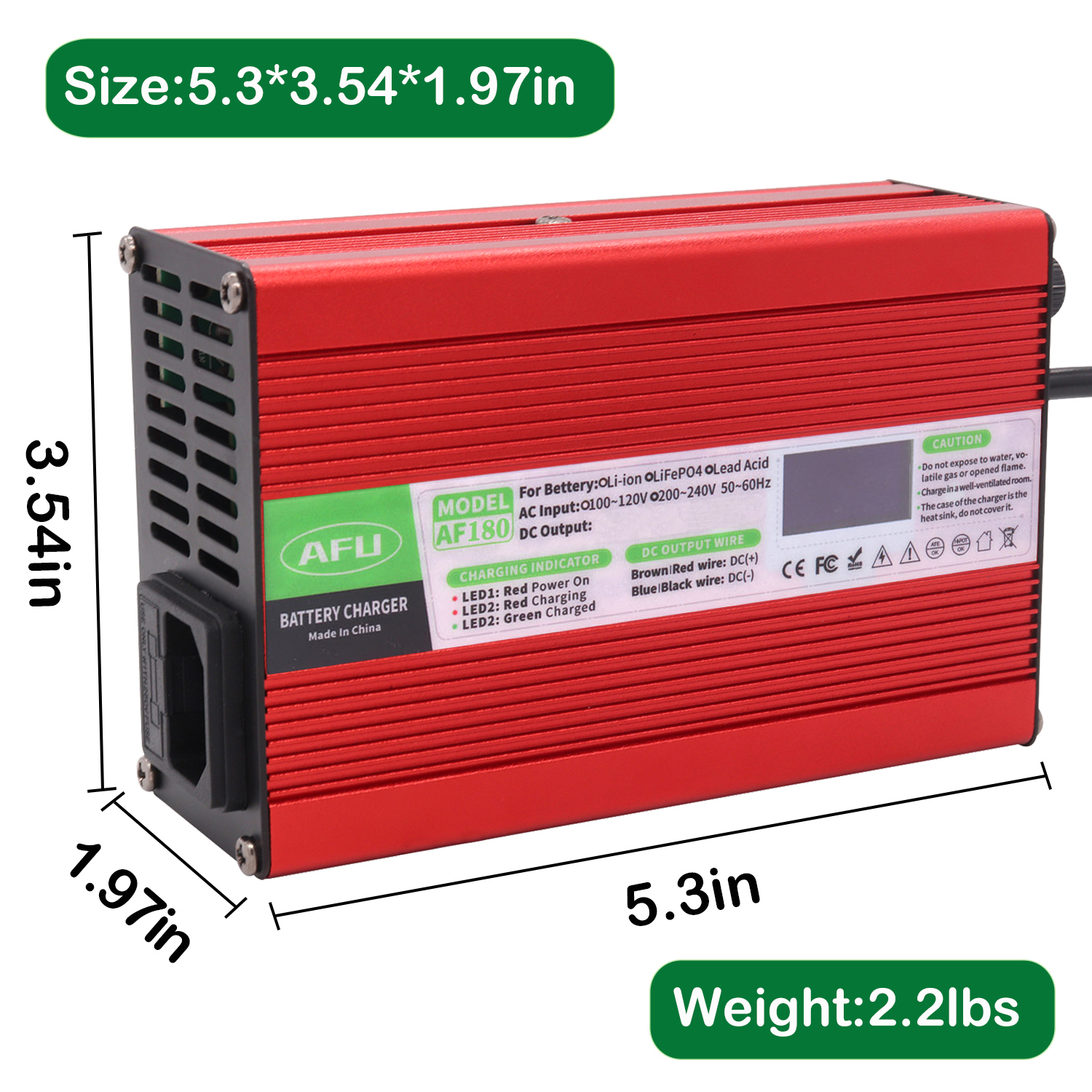 43.8V 2a Lifepo4 Batterij Slimme Oplader Voor 12S 36V Lifepo4 Batterij Opladen Oled Display Snellader