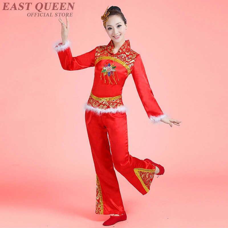 Chinese yangko danskostuums chinees traditioneel pak chinees jaarfestival danskostuum 3xl 4xl ff029 yq