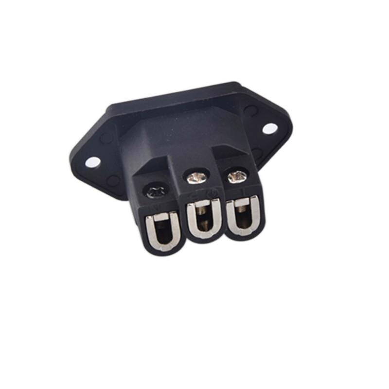 Hifi Pure Copper Plated Rhodium Iec Inlaat Socket Ac 250V 10A 3 Pins Us Power Plug