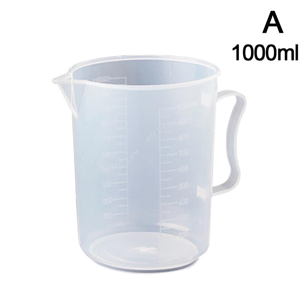 4 sizes Measuring Cup Kitchen Baking Tools Laboratory Plastic 250/500/1000/2000ML Container Utensils Portable Beaker Lightw T1B1
