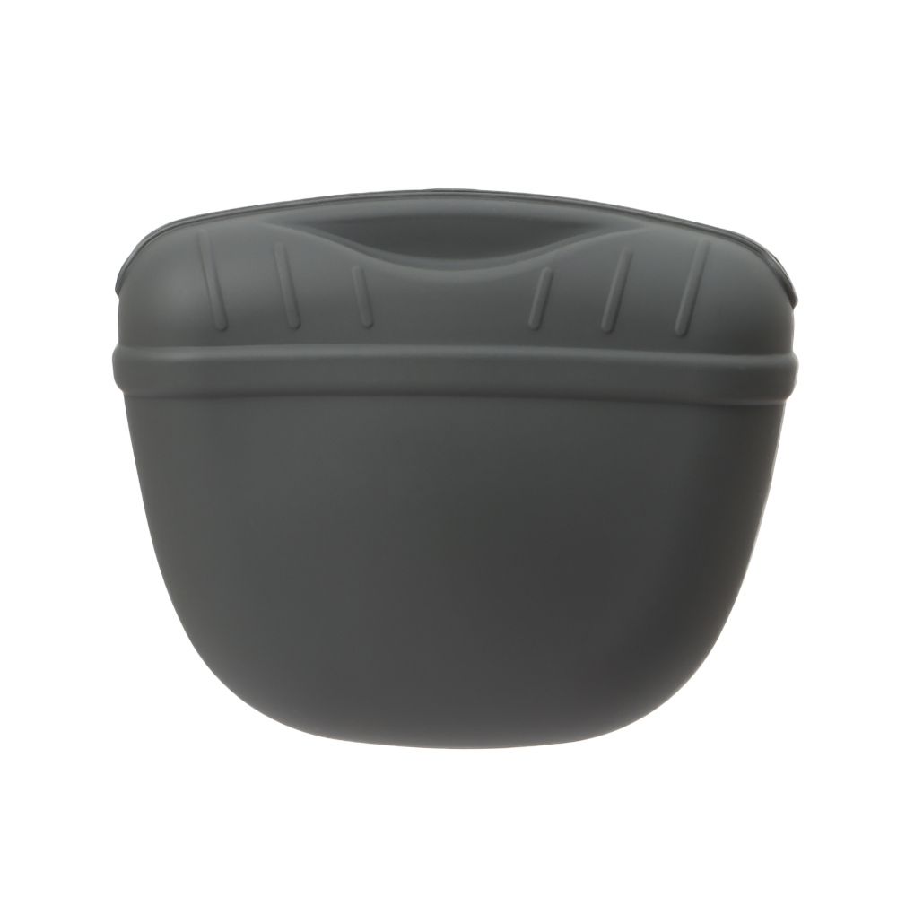 Portable Silicone Snack Bag Feed Dogs Treat Pouch Waist Pack Pet Training Bag Bundle Pocket: grey