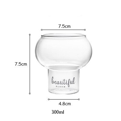 Neue nordisch Stil Bar Cocktail Ball Glas Sphärische Nachtisch Haus Süßigkeiten Becher Smoothies Eis Tasse Leben Milch Shake Becher: 300ml