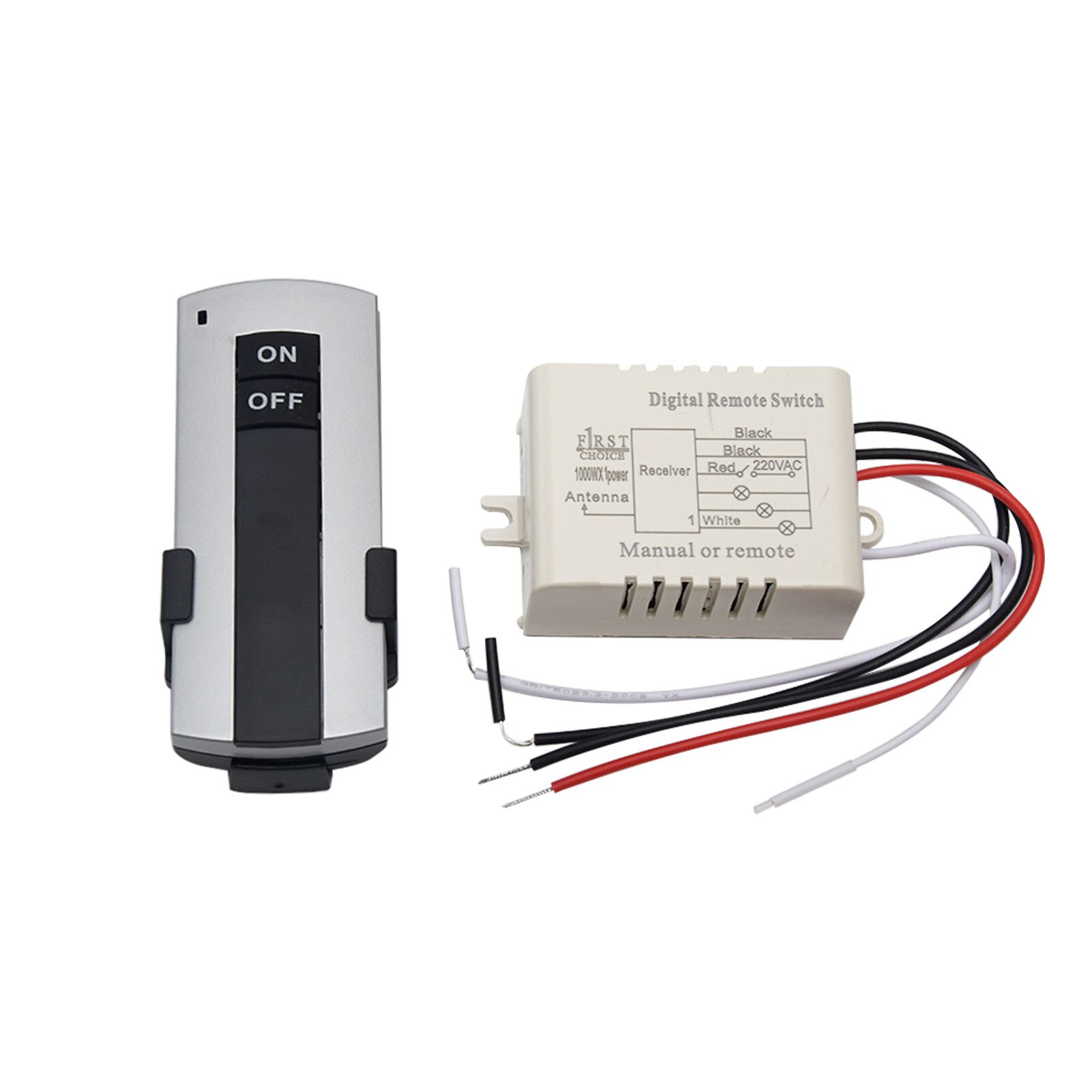 1/2/3 Ways Light Remote Switch ON/OFF LED Ceiling Lamp 200V-240V Single Channel Remote Control Switch Wireless Receiver: 1 Way